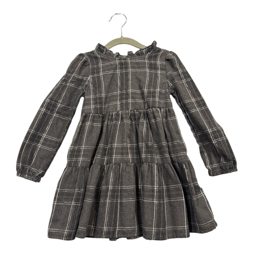 Cat & Jack Toddler Girls' Plaid Long Sleeve Dress, Size 3T